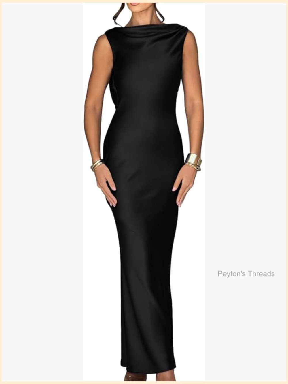 Elegant Sleeveless High Neck Tie Cocktail Party Maxi Dress